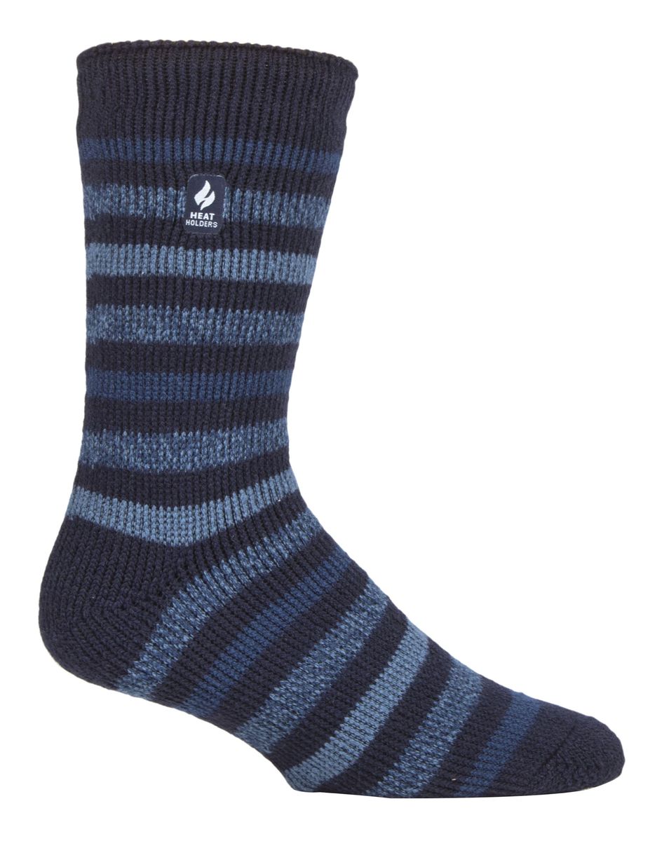 Wärmehalter - Herren extra dicke Thermosocken für den Winter | Warme flauschige Fleece isolierte Socken | Geschenke für Männer - Navy (Dublin)