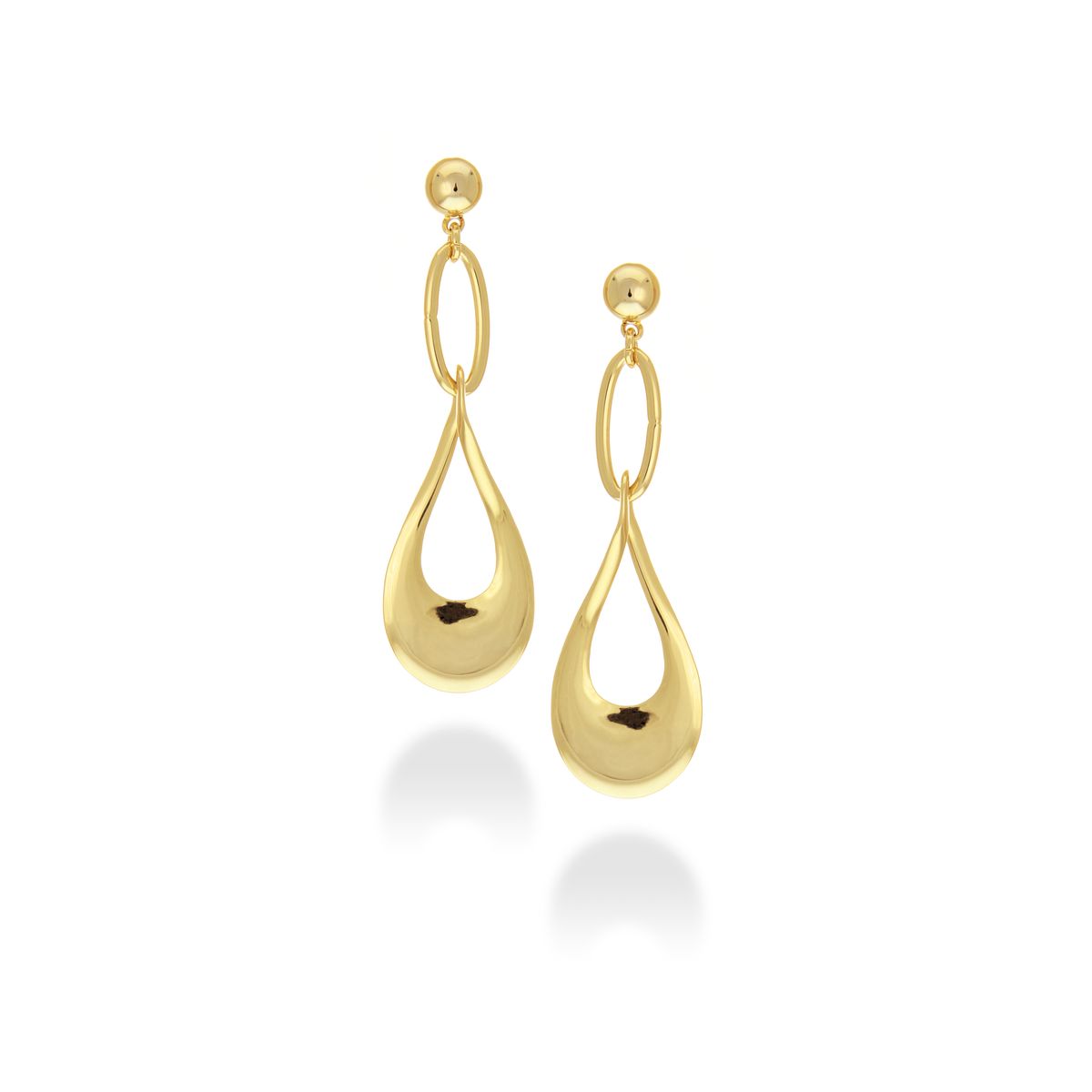 Elegante goldene Tropfenohrringe