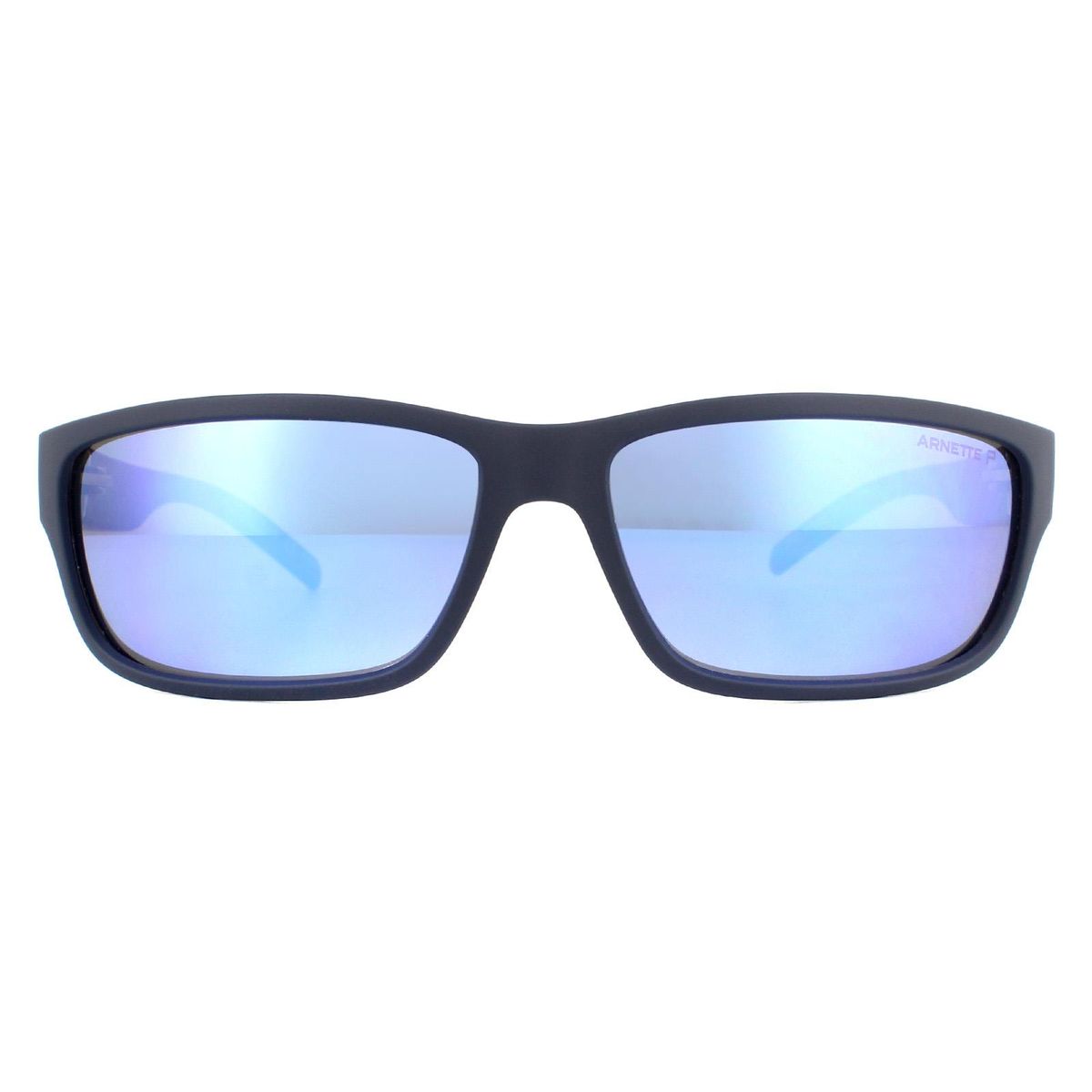 Matteblaue Wrap Sonnenbrille