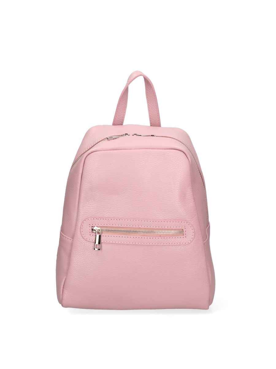 Lederrucksack mit Reißverschluss und Griff
