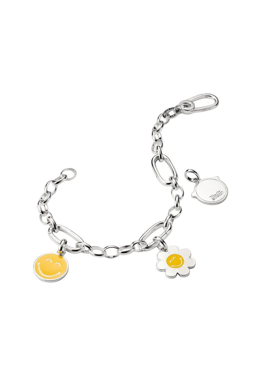 Silberner Smiley-Gesicht Charm-Anhänger