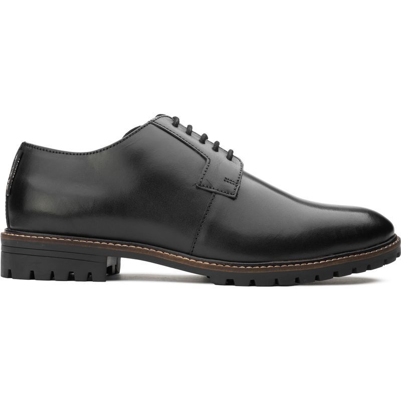 Schwarzer Derby-Schnürschuh aus Leder