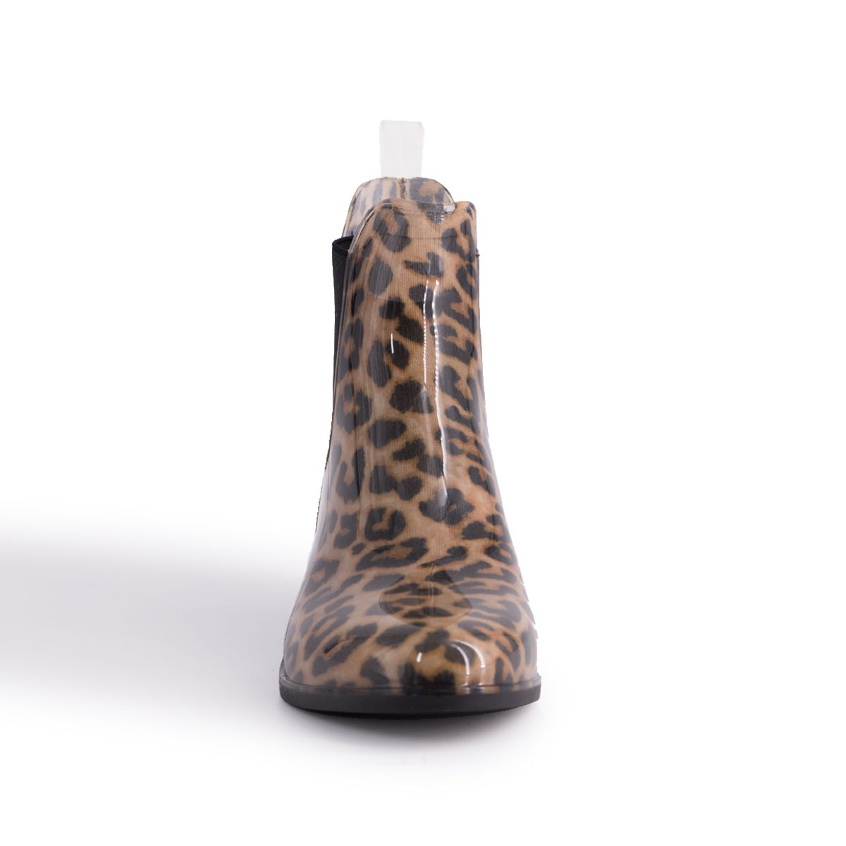 Chelsea-Regenstiefel mit Leopardenmuster