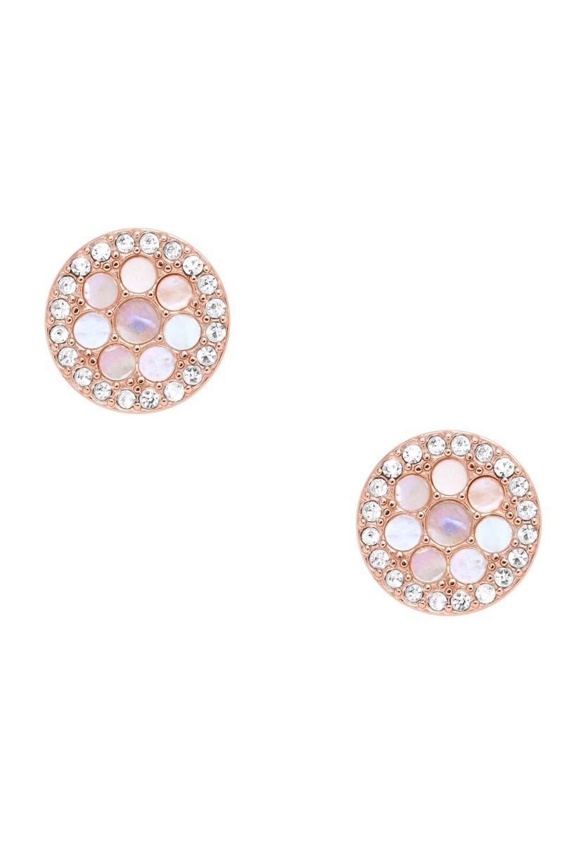 Roségoldene Ohrstecker mit Perlmutt