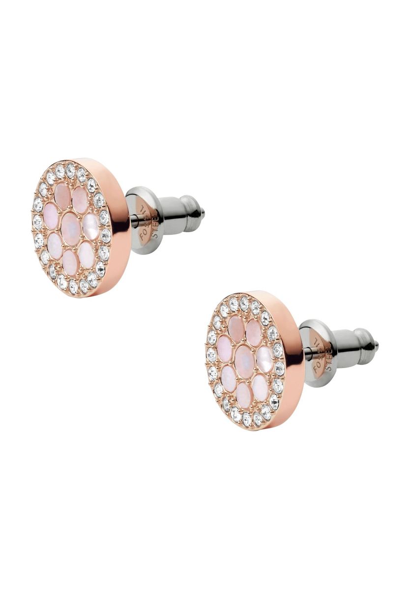 Roségoldene Ohrstecker mit Perlmutt