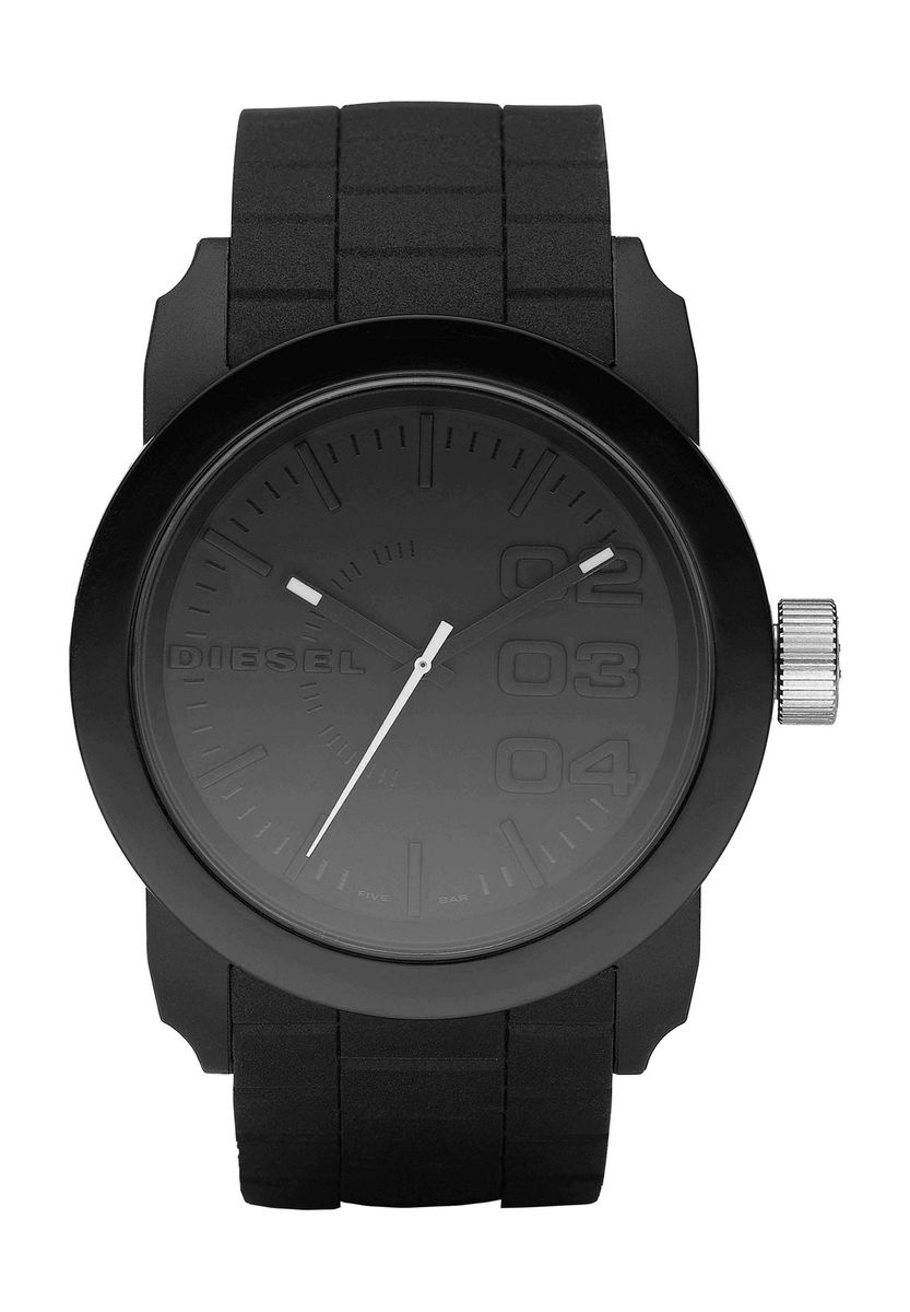 Herren Minimalistische Schwarze Silikonuhr