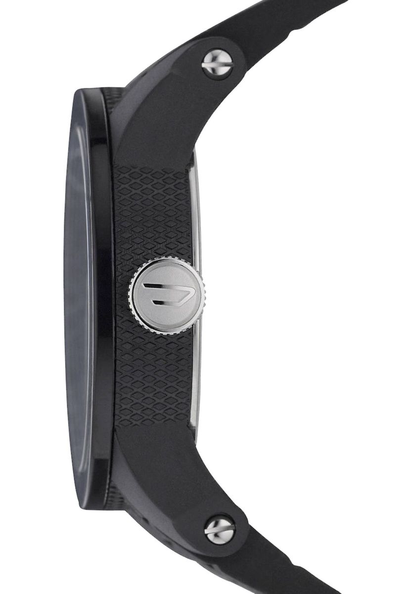 Herren Minimalistische Schwarze Silikonuhr