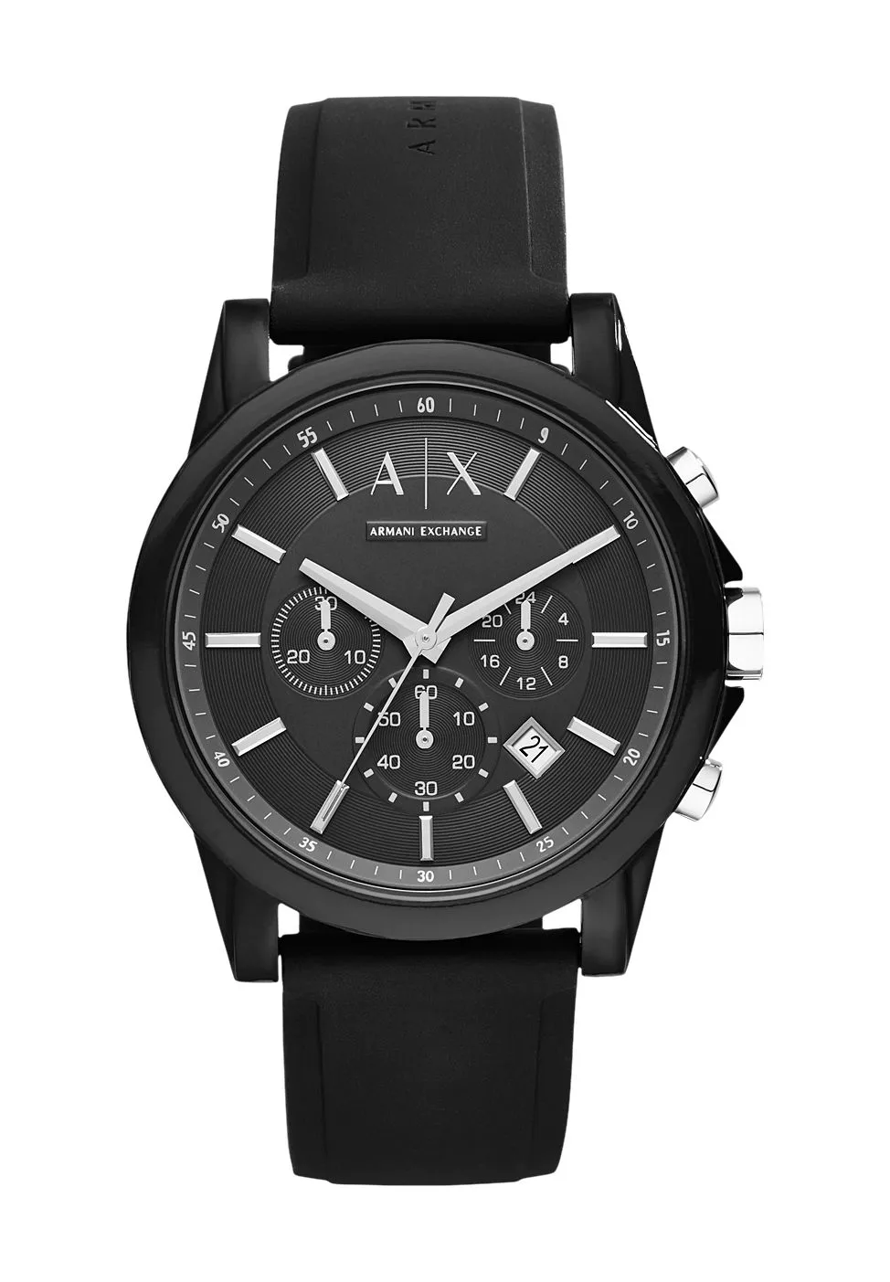 Klassische Herrenuhr mit schwarzem Lederarmband