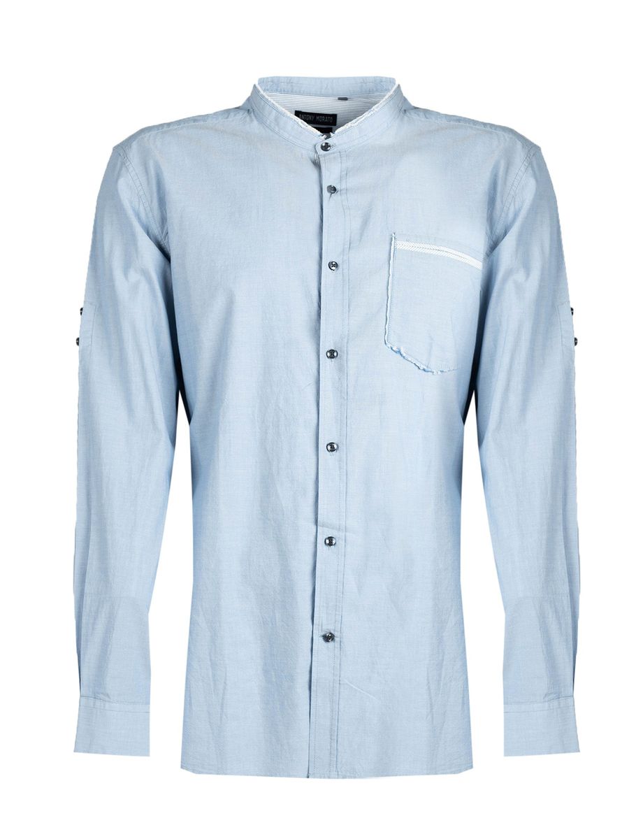 Herren Slim Fit Hemd mit Stehkragen