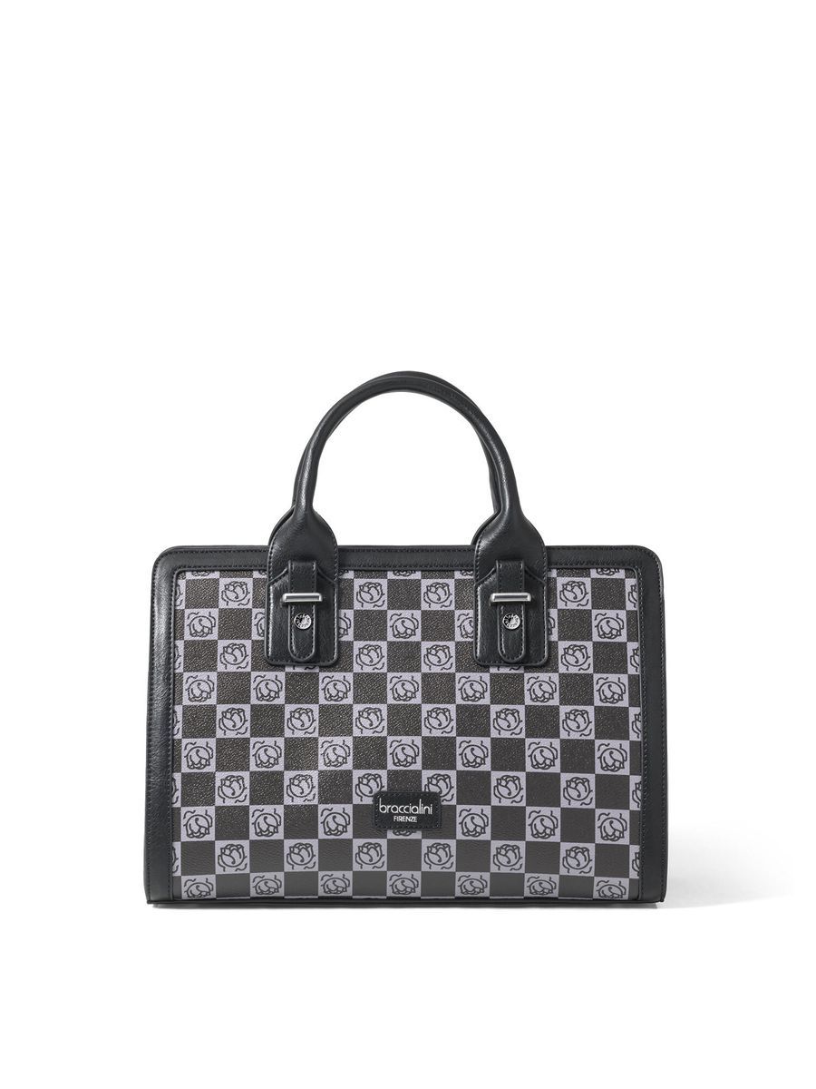 Gemusterte Henkeltasche