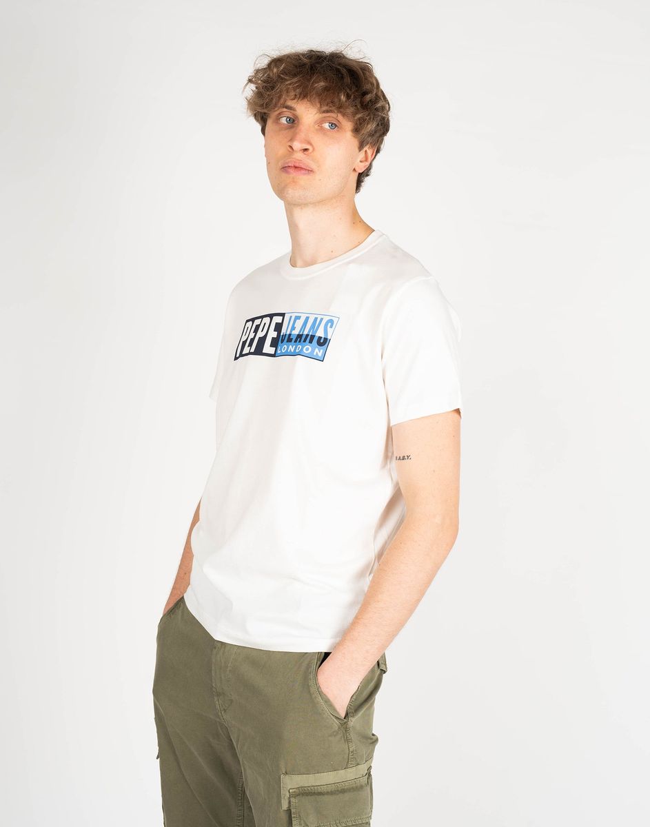 Baumwoll-T-Shirt mit Grafik-Logo