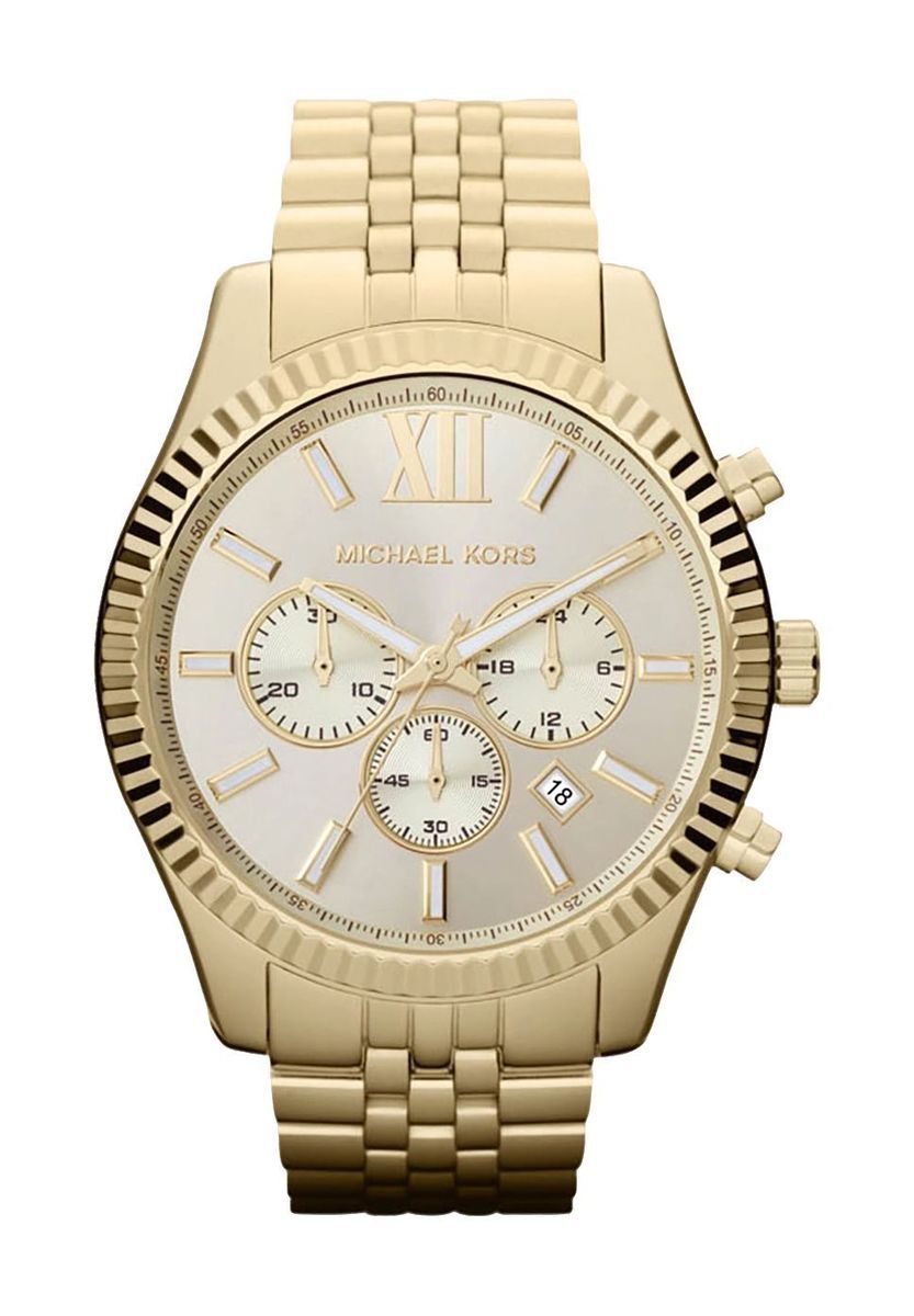 Klassische goldfarbene Multifunktions-Chronographenuhr