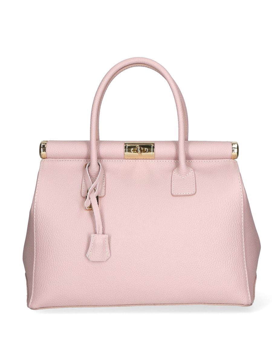 Rosa Leder Henkeltasche