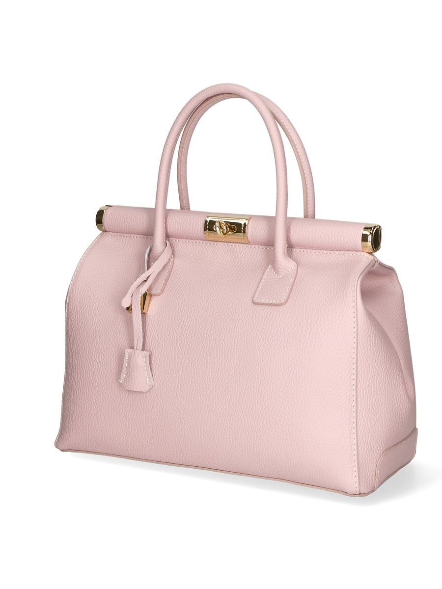 Elegante Henkeltasche aus genarbtem Leder