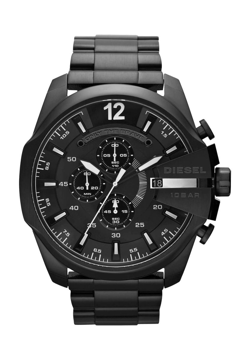 Herren-Chronograph aus schwarzem Edelstahl