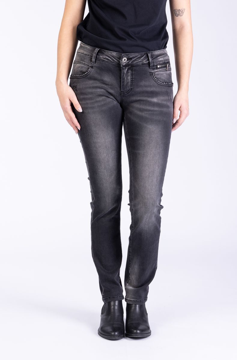 Schwarze Damenjeans Slim Fit
