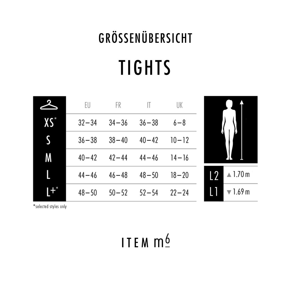 ITEM m6 Tights Contouring Shaping-Strumpfhose, transparent, für Damen, beige, S/L1