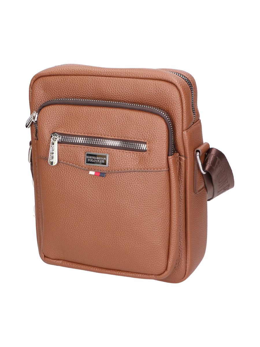 Schultertasche aus genarbtem Kunstleder