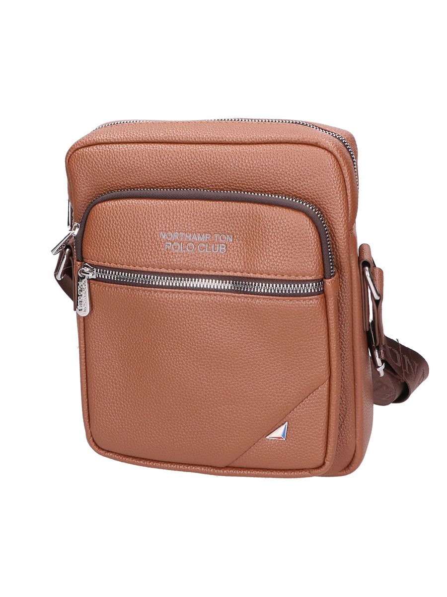 Schultertasche aus genarbtem Kunstleder