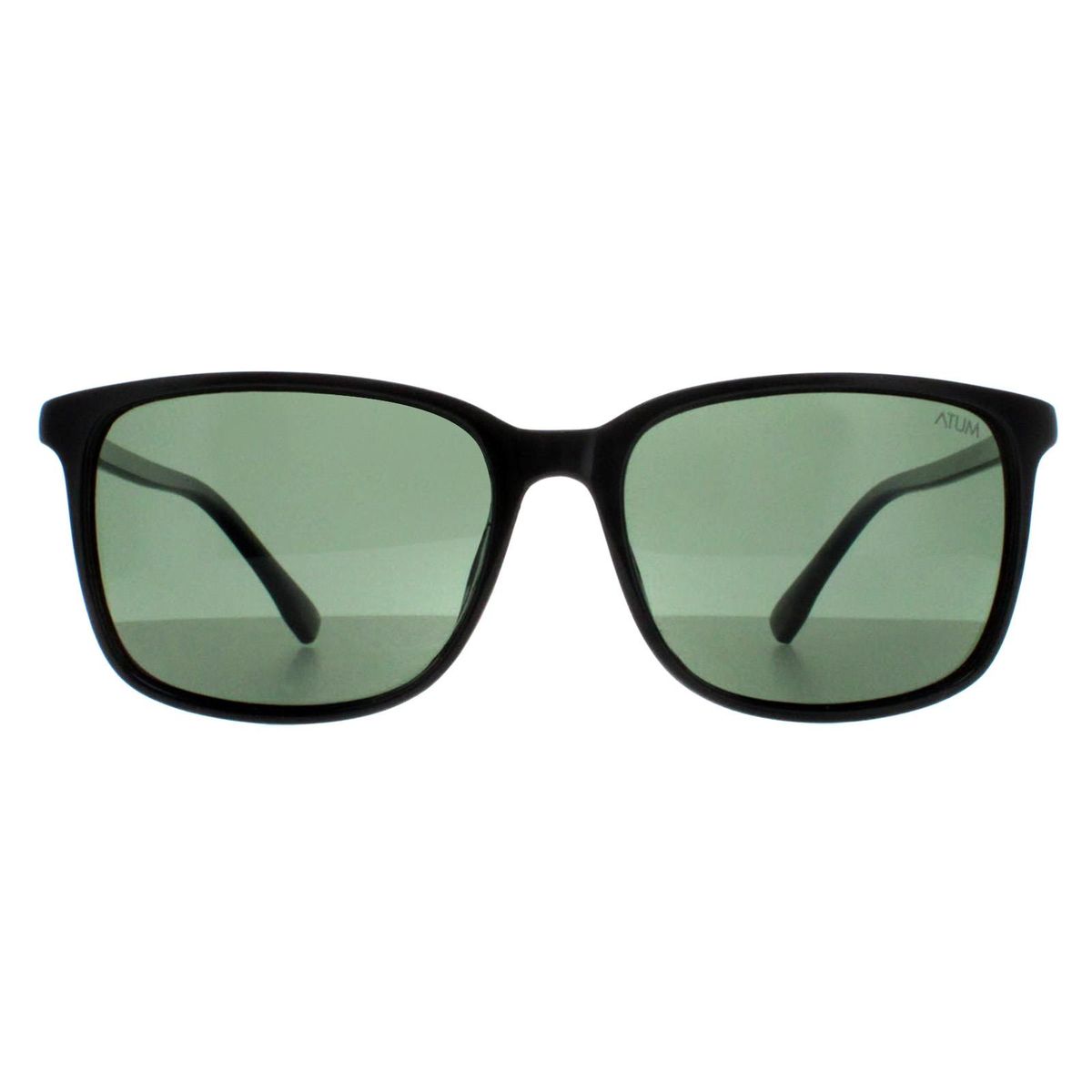 Herren Rechteckige Sonnenbrille Glänzend Schwarz