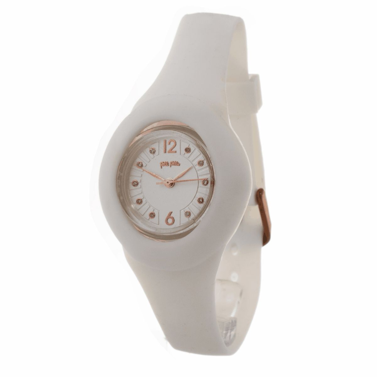 Minimalistische weiße Silikon Quarz Uhr
