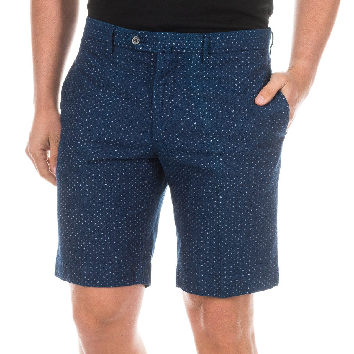 Herren Denim-Shorts mit geradem Schnitt und Print