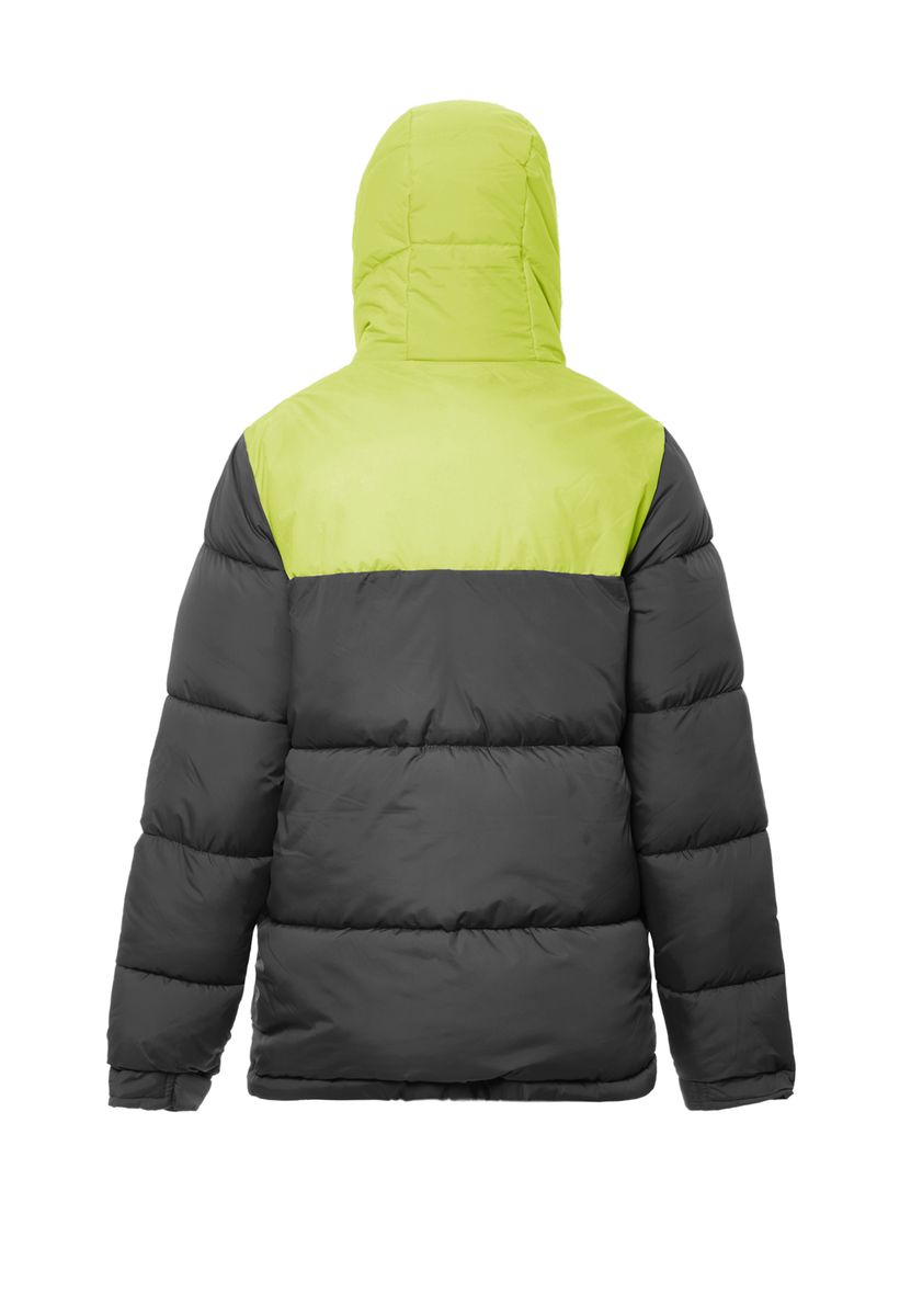 Zweifarbige Steppjacke mit Kapuze