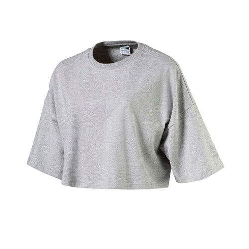 Damen Crop T-Shirt mit Rundhalsausschnitt