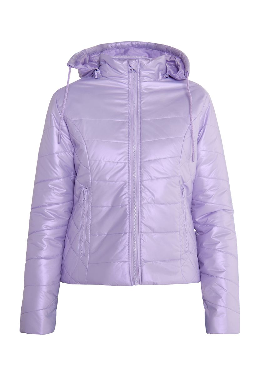 Kapuzen-Steppjacke in Lavendel