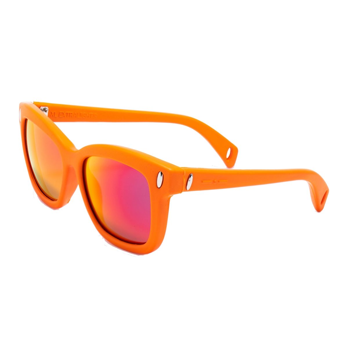 Auffällige orangefarbene, quadratische Sonnenbrille