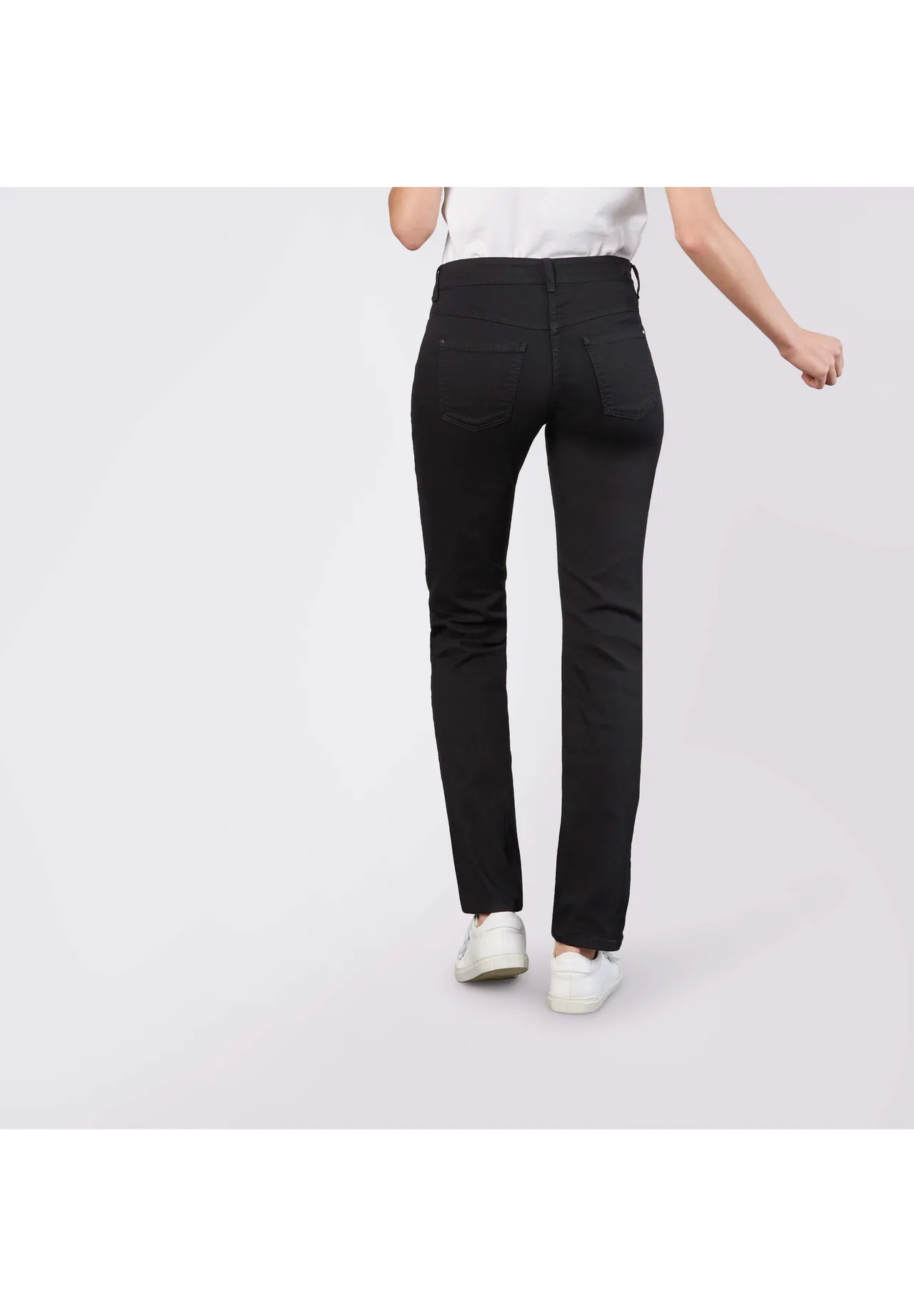 Klassische Slim-Fit Damenhose in Schwarz