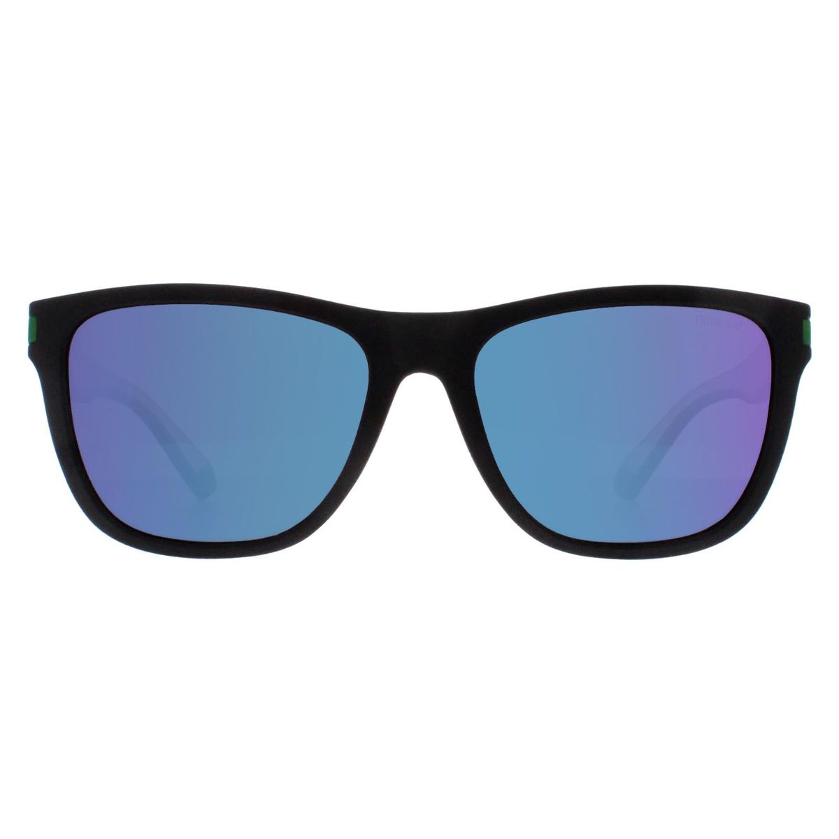 Sonnenbrille mit quadratischem Rahmen und verspiegelten Gläsern