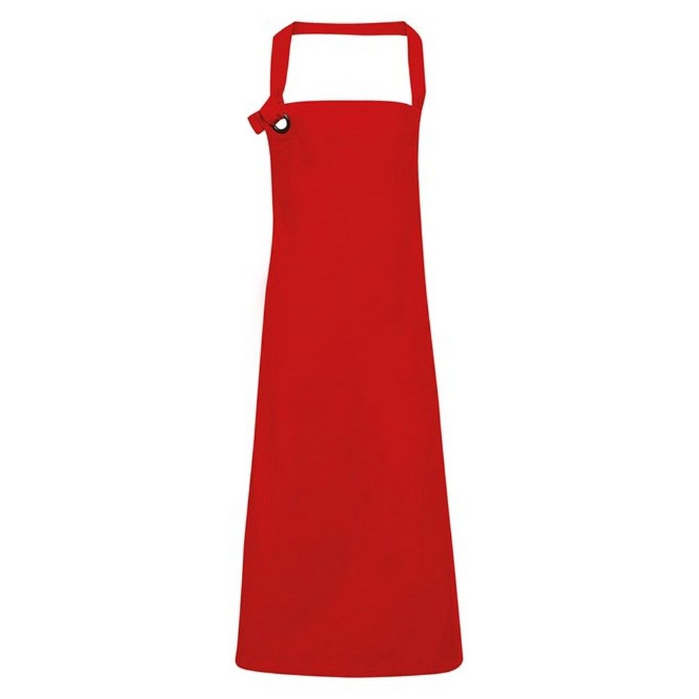 Unisex Rote Latzschürze mit Bindeband