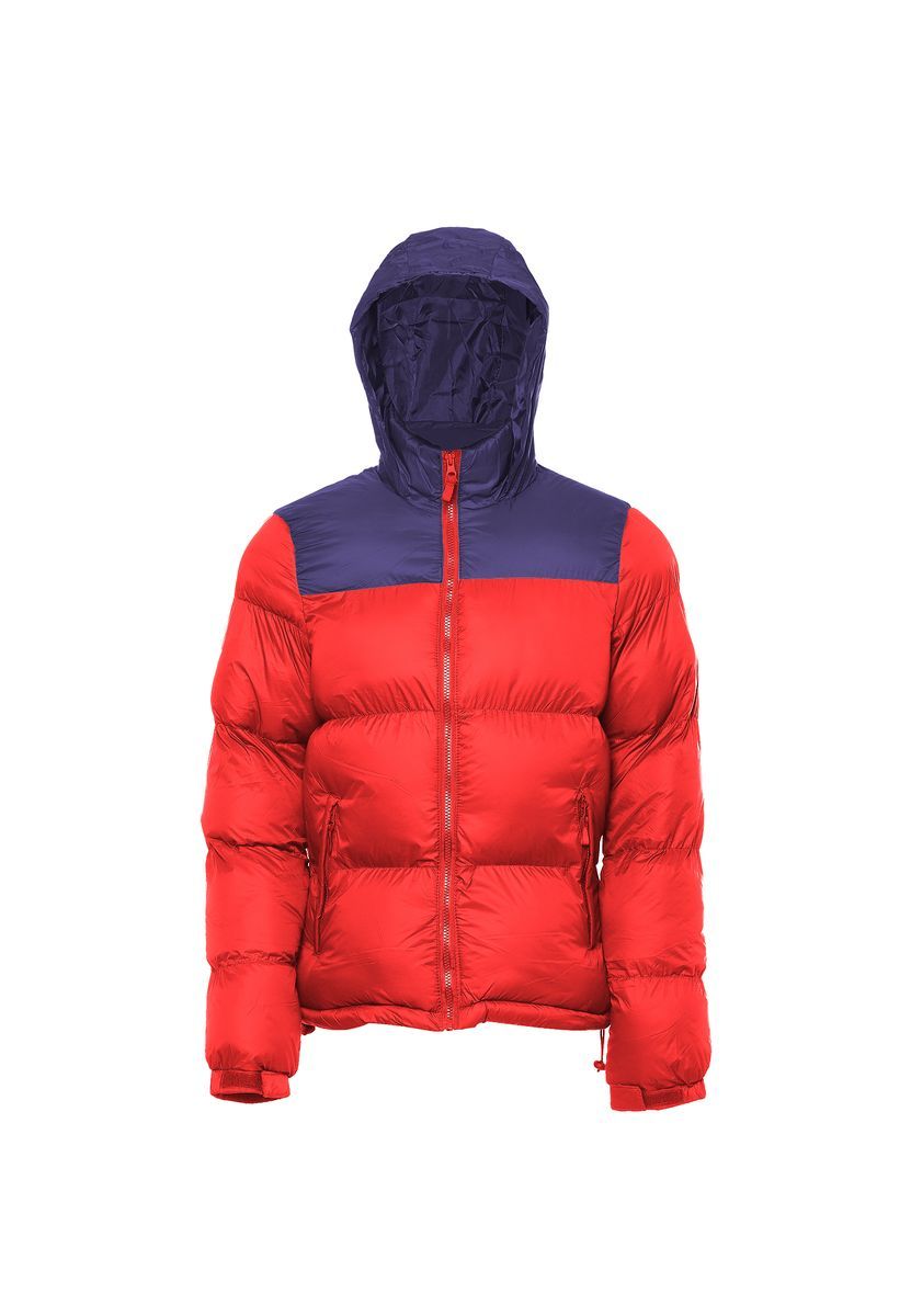 Farbblock Wattierte Steppjacke