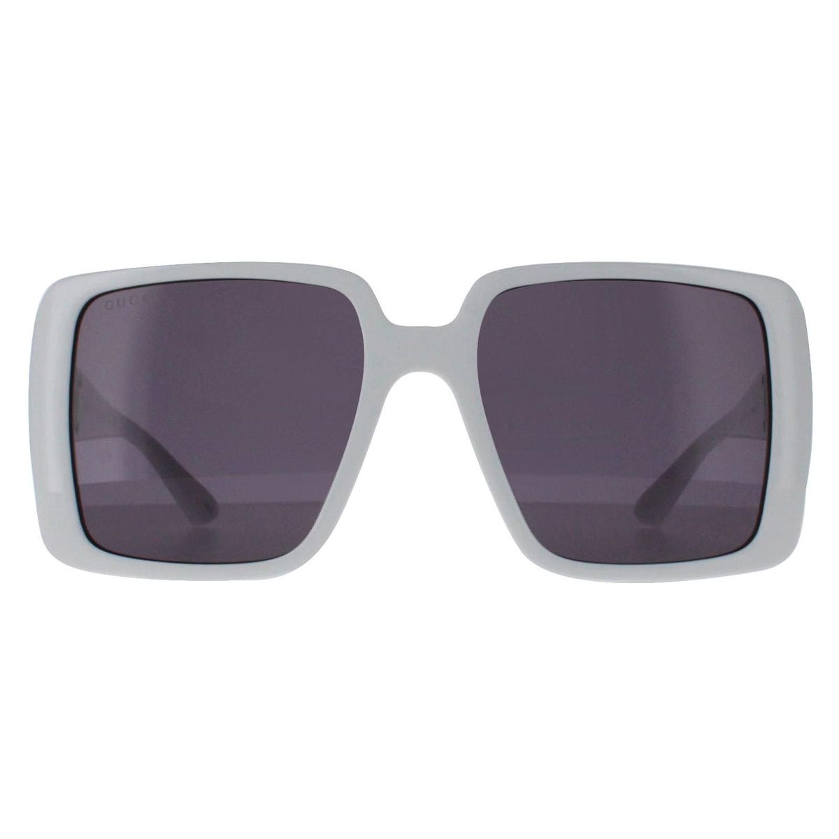 Sonnenbrille mit quadratischem Rahmen in Weiß