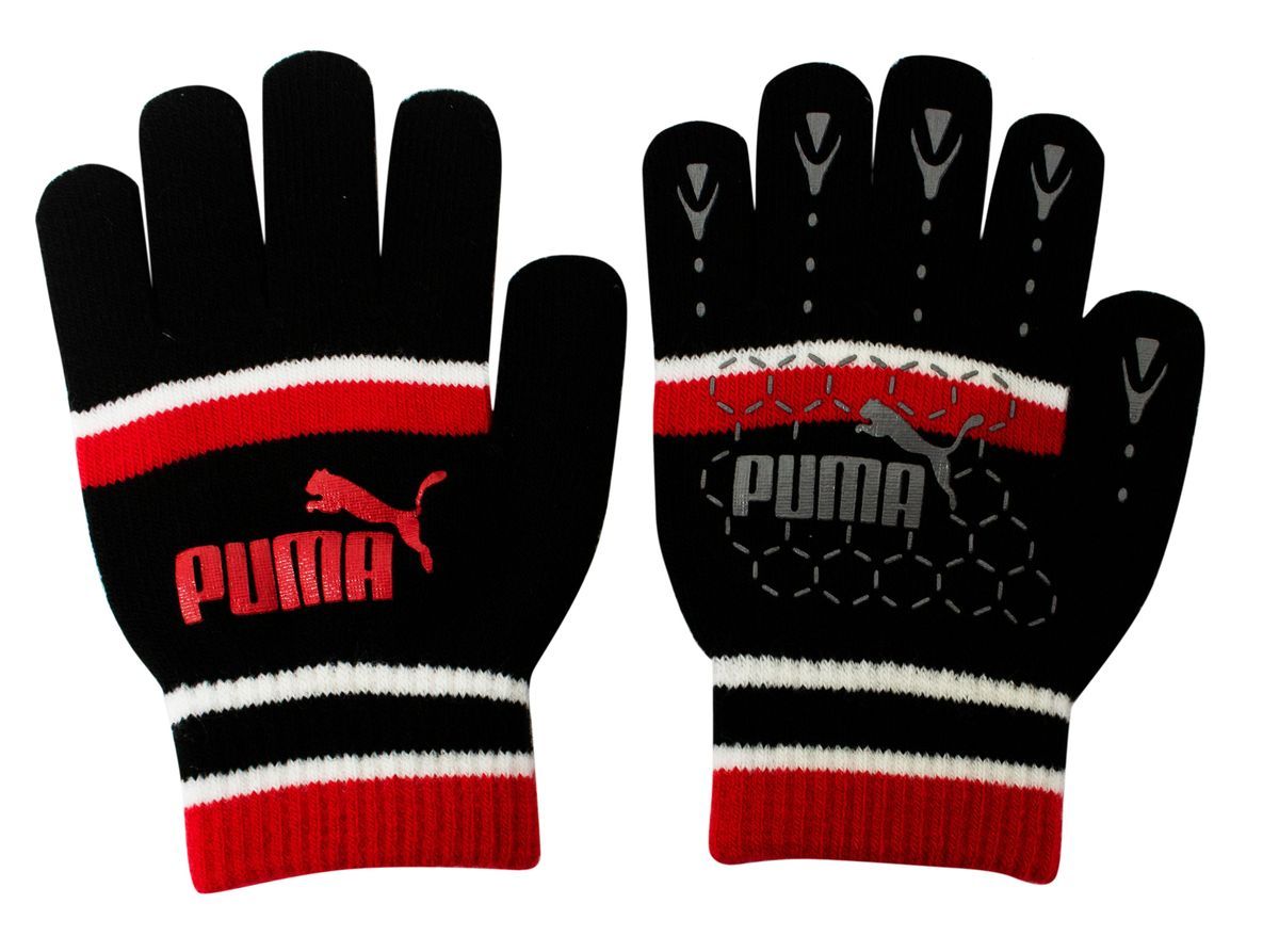 Puma No 1 Logo Cat Magic Winter Schwarz/Rot Unisex Handschuhe