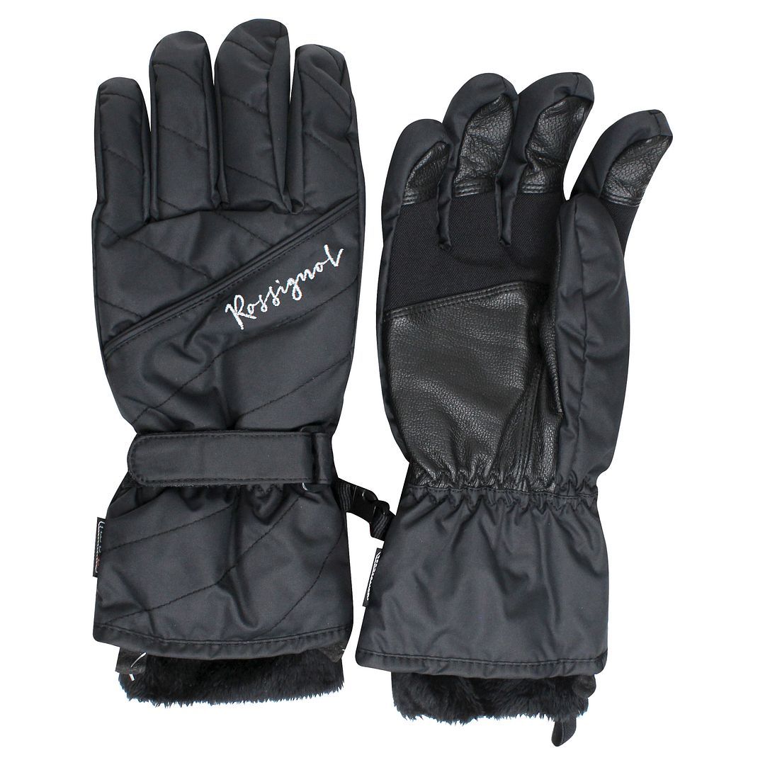 Schwarze Ski-Handschuhe für Damen