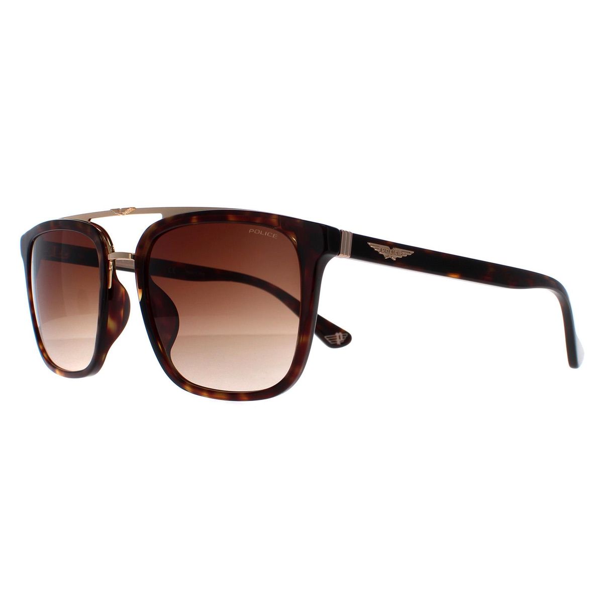 Klassische quadratische Havanna Sonnenbrille