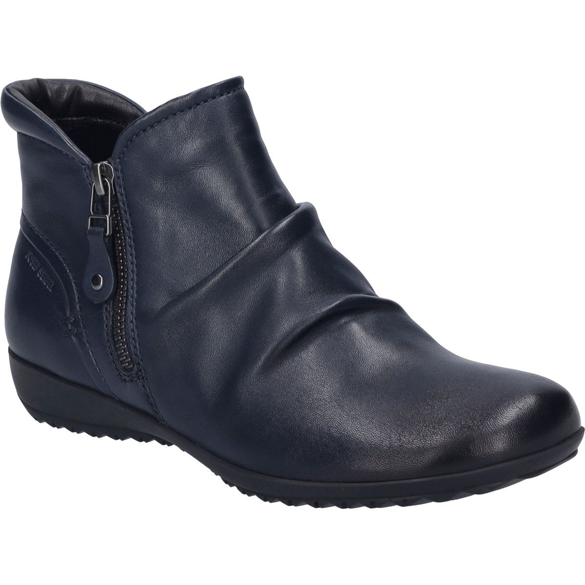 Lederstiefelette mit Reißverschluss
