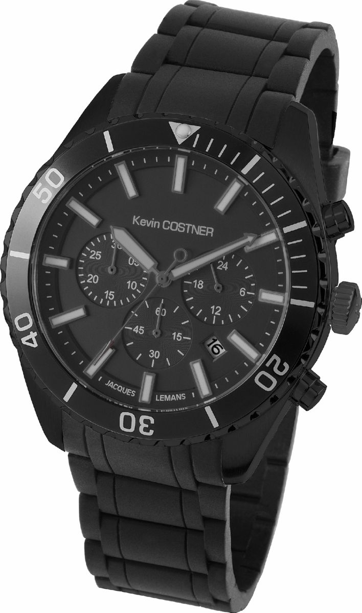 Schwarze Chronograph Uhr Kevin Costner Edition