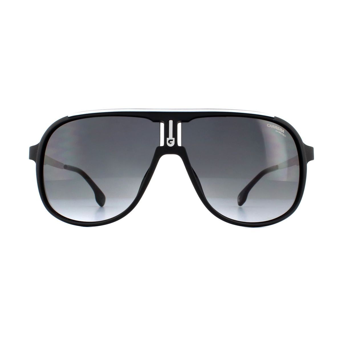 Matt schwarze Aviator Sonnenbrille Verlaufgläser