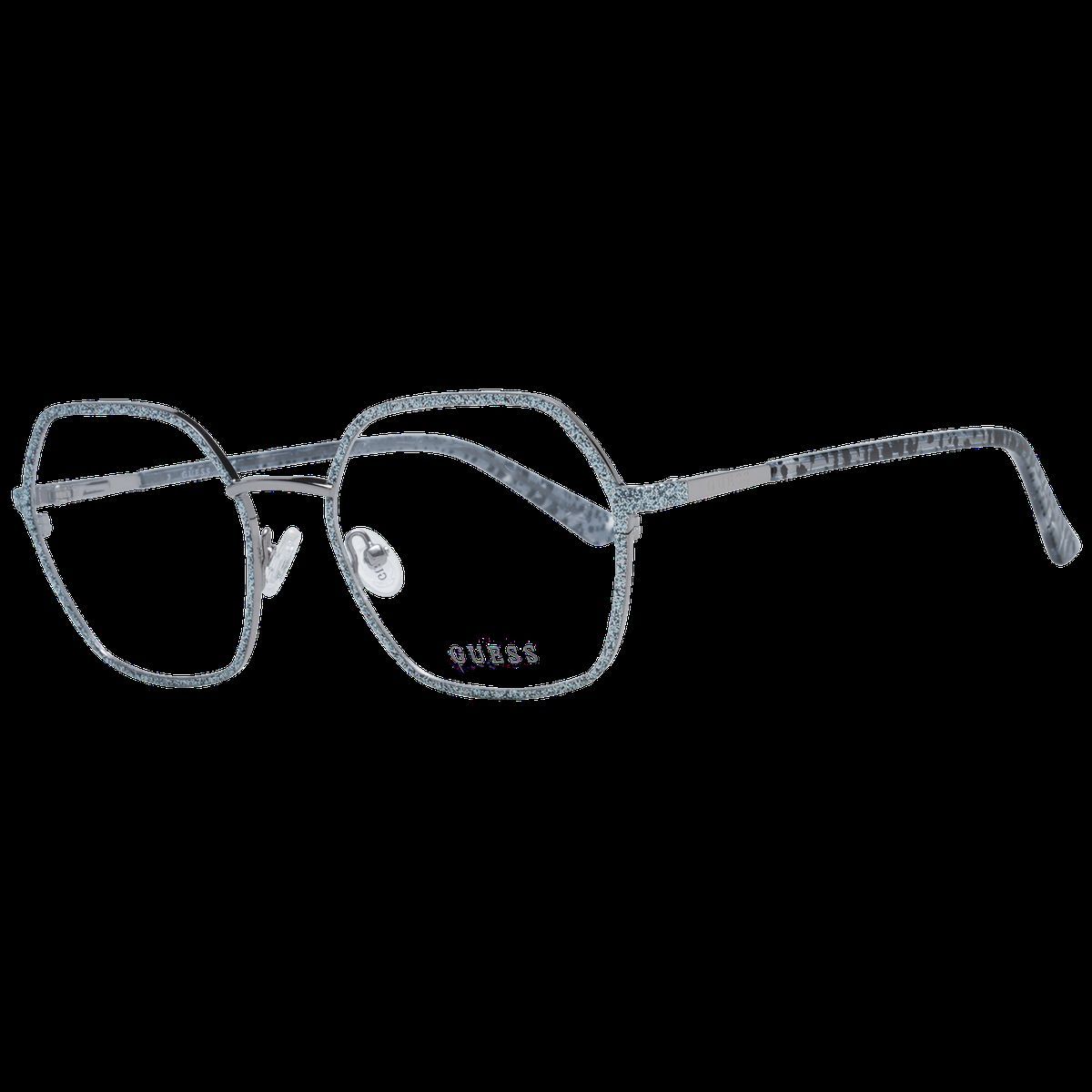 Geometrische silberne Vollrandbrille