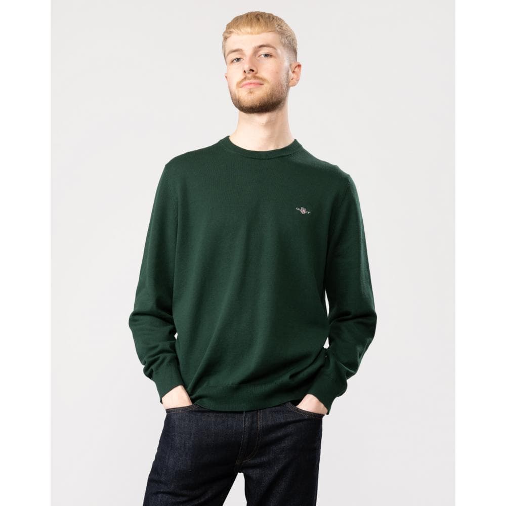 Klassischer Baumwoll-Rundhals-Pullover