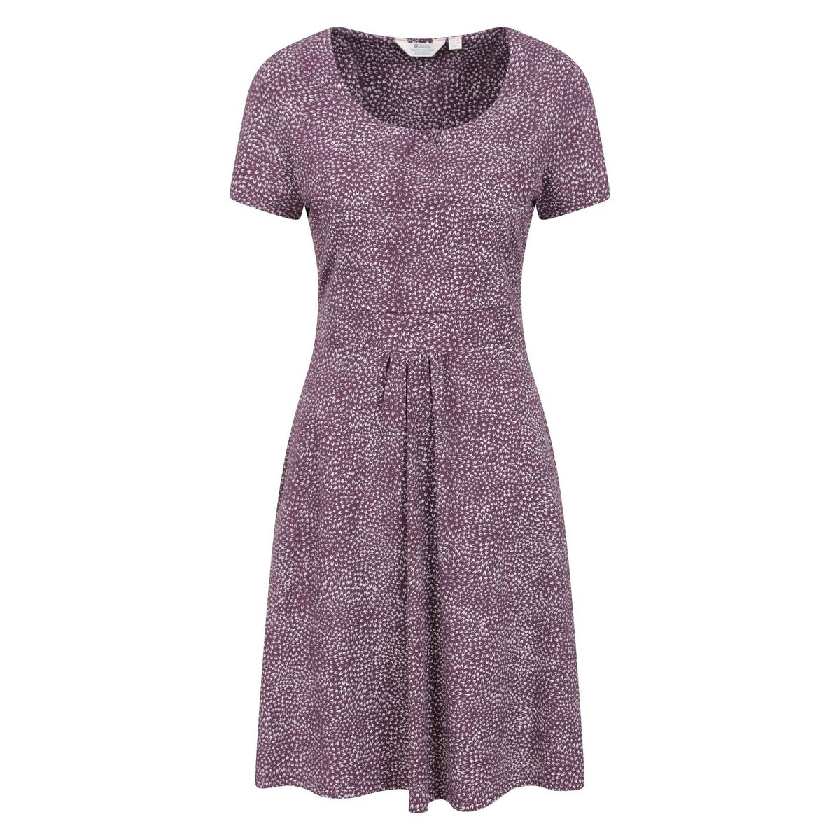 Damen Kurzarm A-Linien Kleid