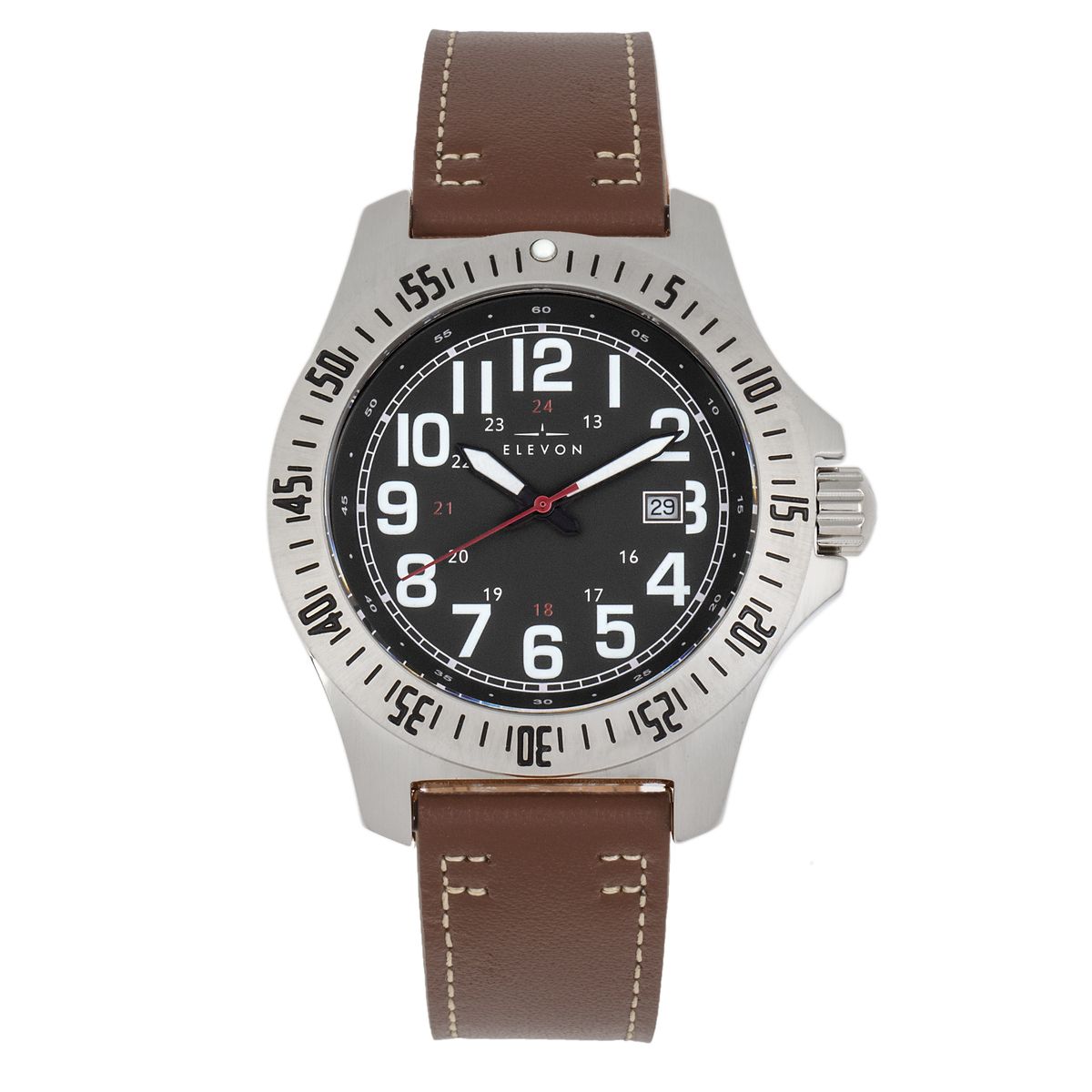 Fliegeruhr mit Lederarmband