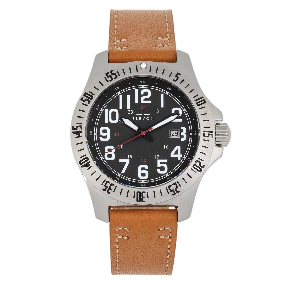 Fliegeruhr mit Lederarmband