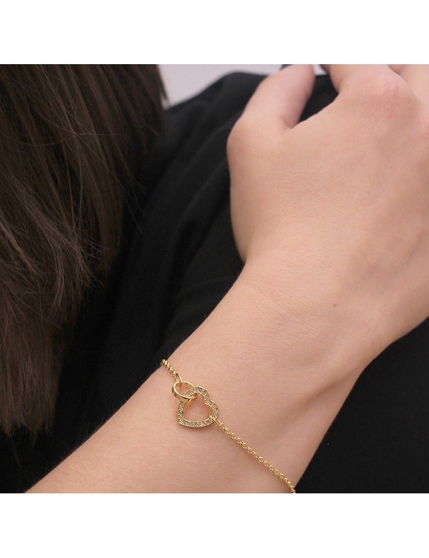 Ineinandergreifendes Herz-Ring-Armband
