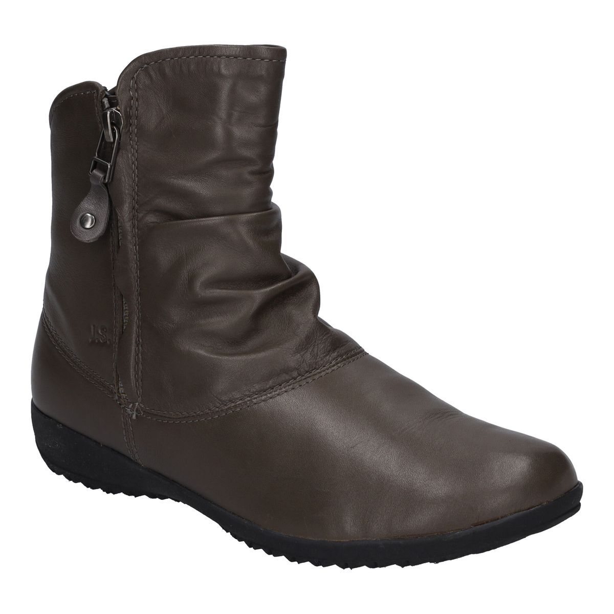 Damen Leder Stiefelette mit Reißverschluss