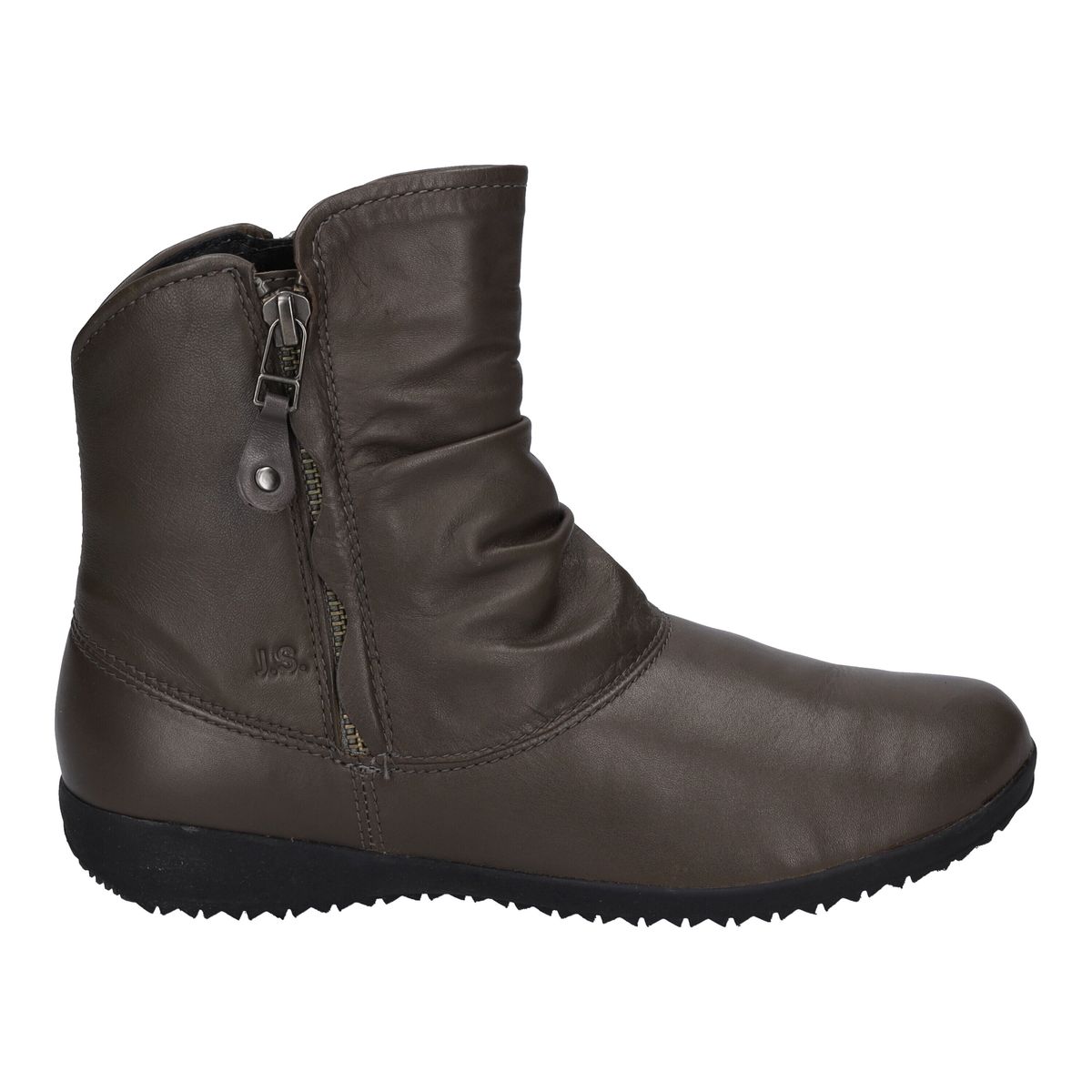 Raffleder-Stiefeletten aus weichem Nappa