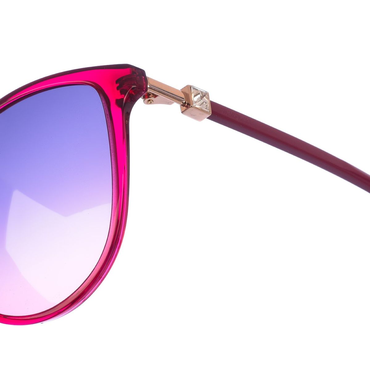 Ovale Sonnenbrille mit Kristalldetails